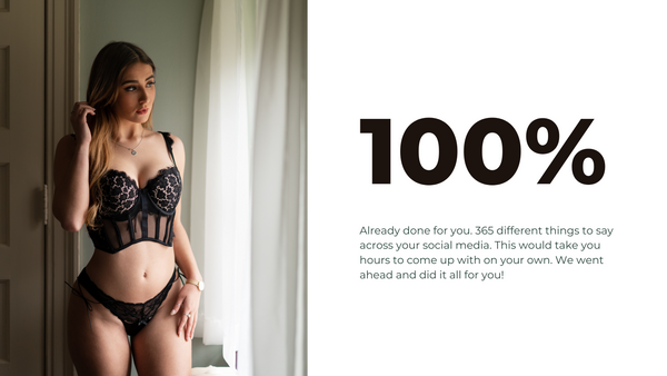 Boudoir Photography Social Media Content *Copy-Paste-Post* - Already done for you!
