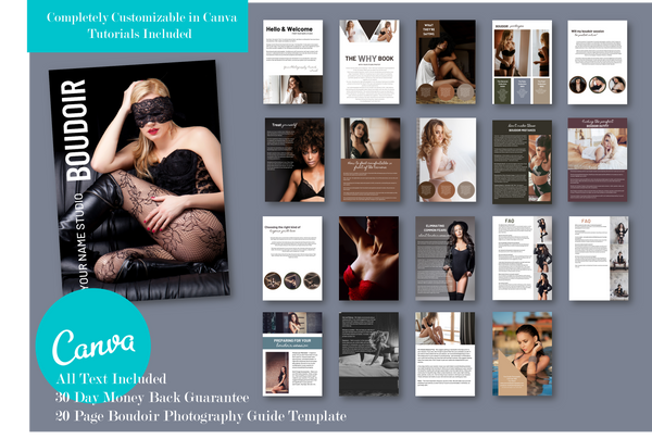 Boudoir Client Guide for CANVA, Boudoir Welcome Packet, Magazine Template for Boudoir Photographers, 6