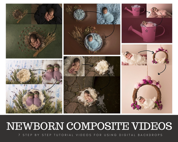 Digital Newborn Backdrop Tutorial Videos