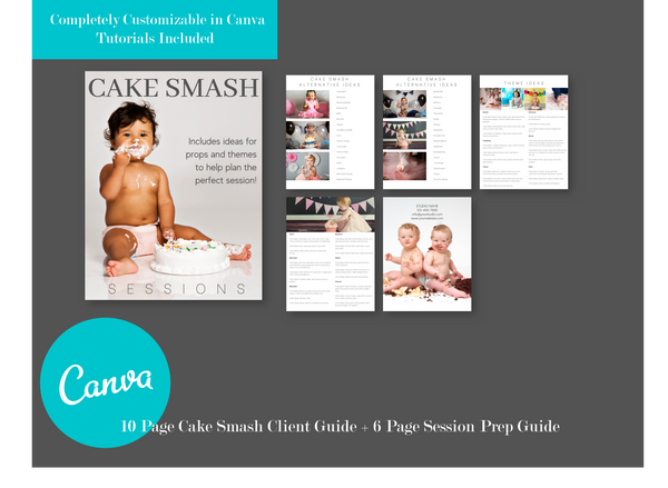 Cake Smash Client Guide and Planning Guide for Canva, Magazine Template