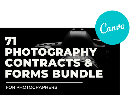 71 Photography Contracts & Forms Bundle for Photographers, CANVA Edition