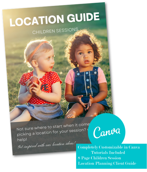 Location Planning Guide for Photography Clients for CANVA: HUGE BUNDLE