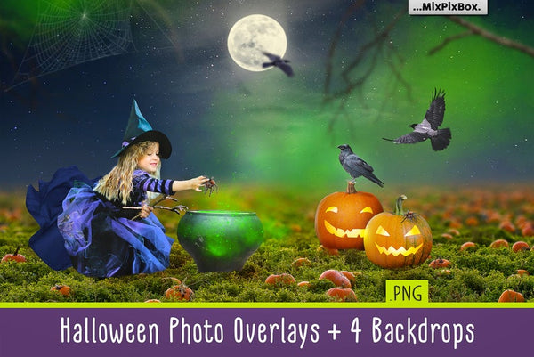 Spooky Halloween Photo Overlay Collection