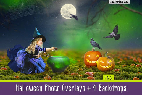Spooky Halloween Photo Overlay Collection