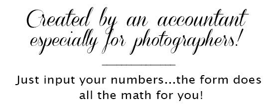 Tax Spreadsheets for Photographers