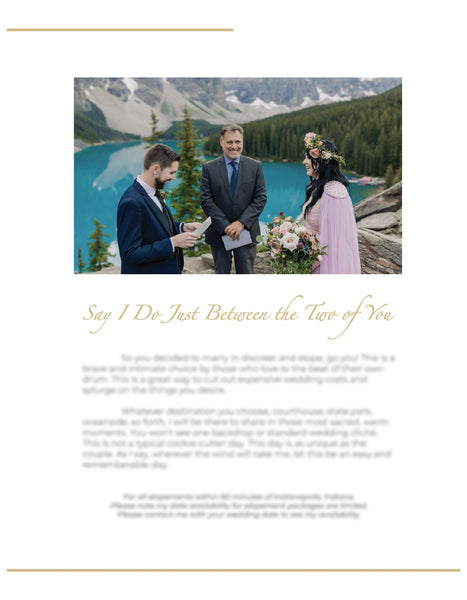 Elopement Client Guide | Welcome Packet Template