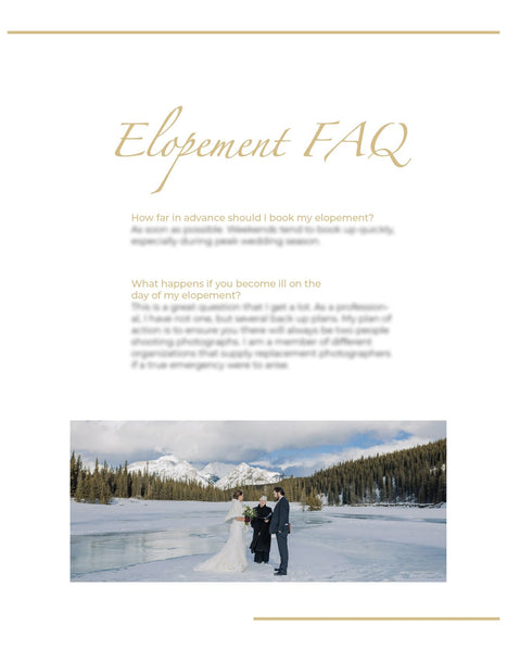 Elopement Client Guide | Welcome Packet Template