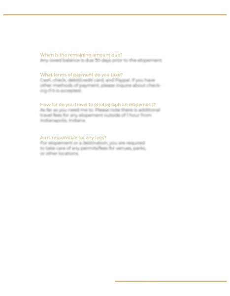 Elopement Client Guide | Welcome Packet Template