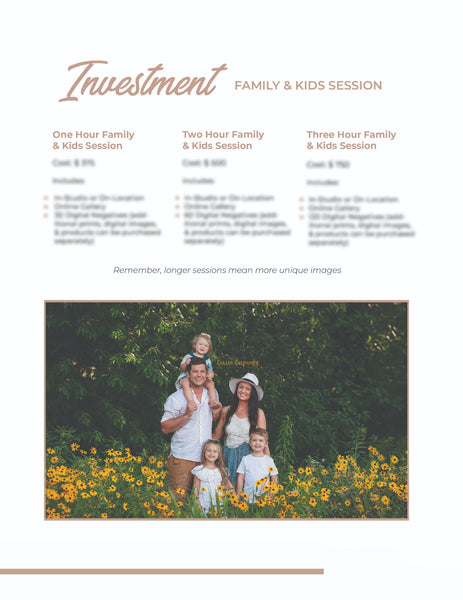 Family Client Guide |  Magazine Welcome Packet Template | PSD Templates