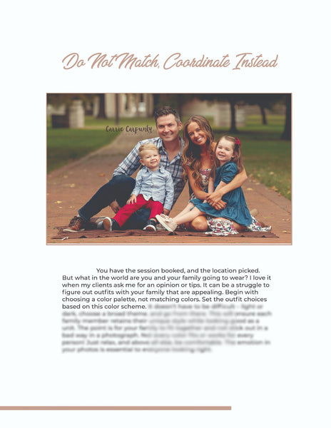 Family Client Guide |  Magazine Welcome Packet Template | PSD Templates