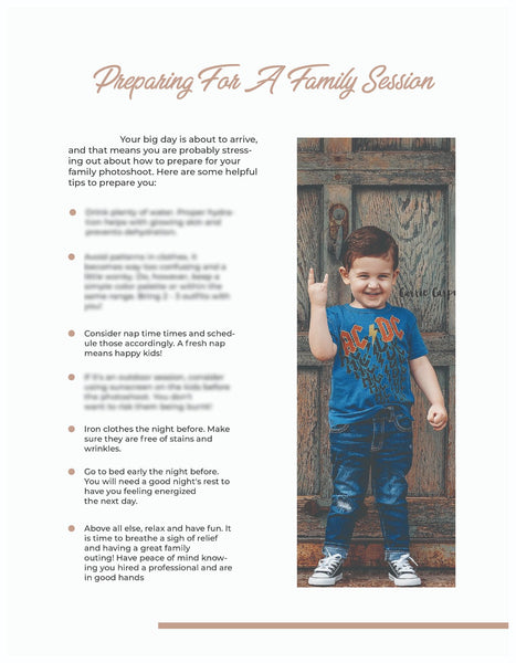 Family Client Guide |  Magazine Welcome Packet Template | PSD Templates