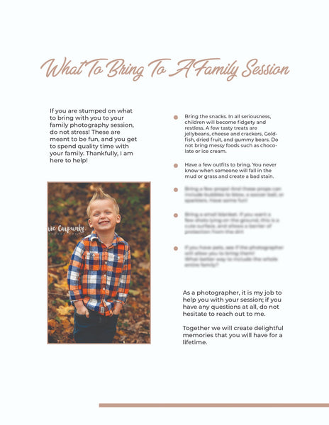Family Client Guide |  Magazine Welcome Packet Template | PSD Templates
