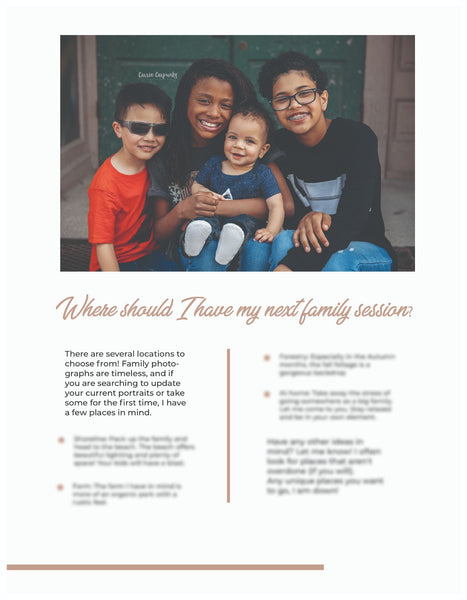 Family Client Guide |  Magazine Welcome Packet Template | PSD Templates