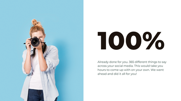 Family Photography Social Media Content *Copy-Paste-Post* - 365 Posts Already done for you!