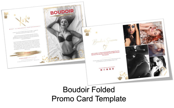 Boudoir Photography Marketing Template Bundle for CANVA | Gold