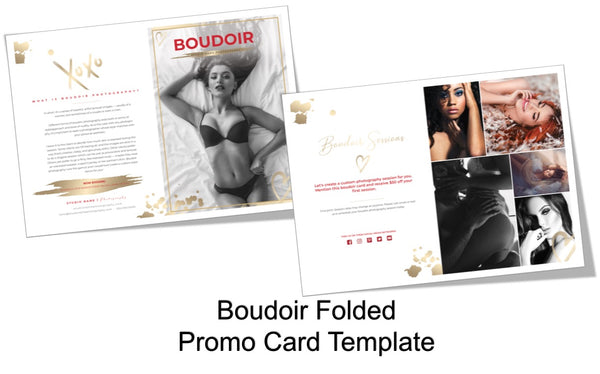 Boudoir Photography Marketing Template Bundle | Gold | PSD Templates