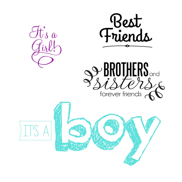 Newborn and Milestone Drag and Drop Word Art