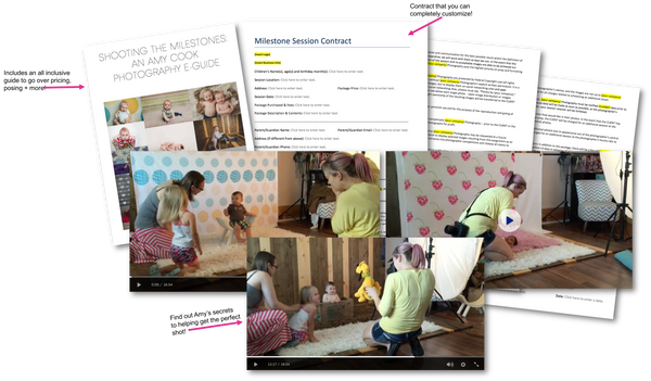 Grow With Me Sessions: Posing Videos and Ebook with Pricing, Posing, Contracts & More!