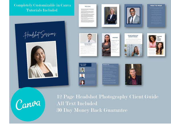 The Complete Headshot Photography Product Collection for CANVA