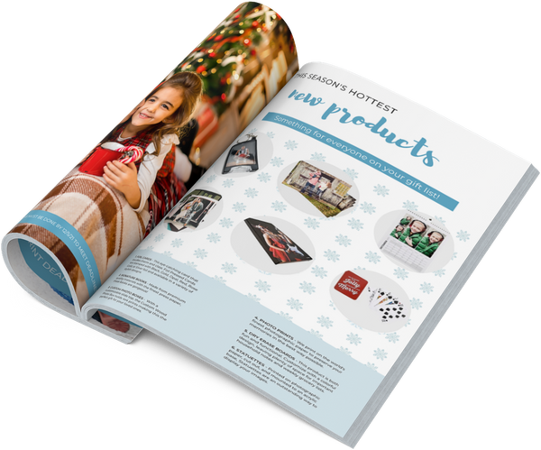 Client Holiday Gift Ordering & Print Deadline Magazine Template for CANVA