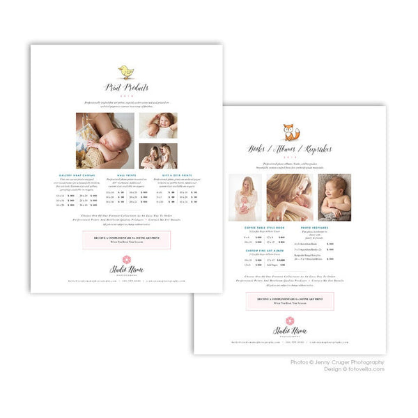 Newborn Photographer Price List - Pricing Guide Template - Newborn Photography - Baby Photographer - BABY LOVE - 1508