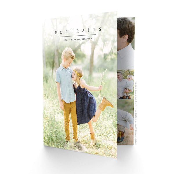 Photography Marketing Card - Promo Card Template - Folded Card for Photographers - JOY - 1554