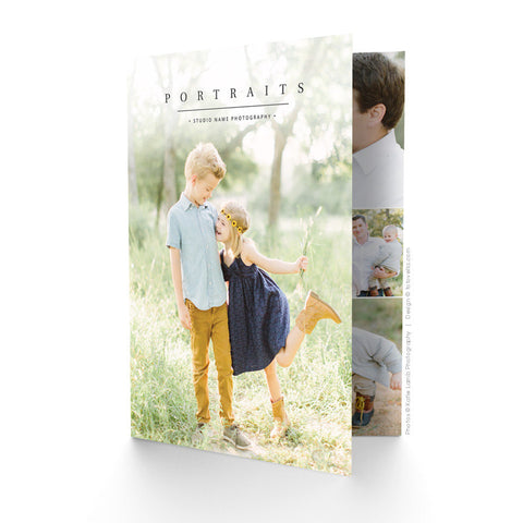 Photography Marketing Card - Promo Card Template - Folded Card for Photographers - JOY - 1554