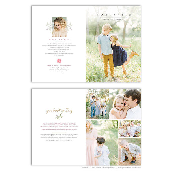Photography Marketing Card - Promo Card Template - Folded Card for Photographers - JOY - 1554