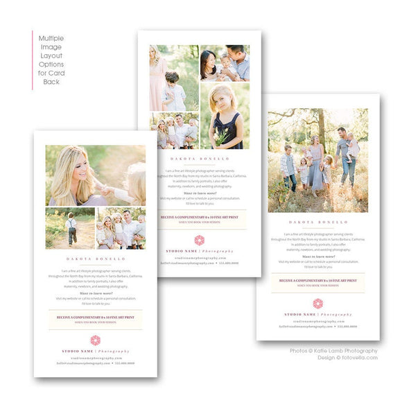 Photography Marketing Card Template - 4x8 Rack Card Template - For Photographers - JOY - 1555
