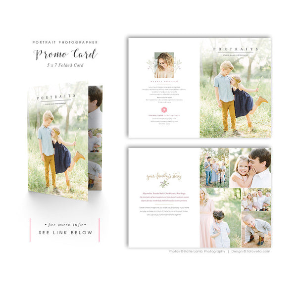 Family Photographer Client Welcome Guide Studio Magazine, Client Pricing Guide, Promo Card, Rack Card - Photography Marketing Set
