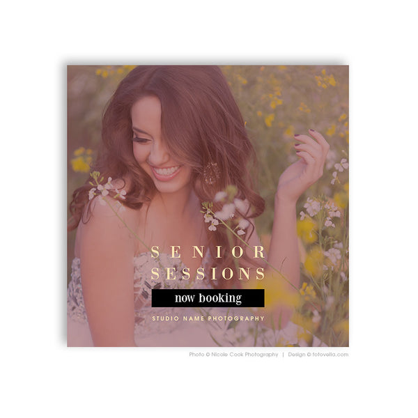 Senior Photography Session Marketing Template - Social Media Marketing Template - MODERN SENIOR 3 - 1571
