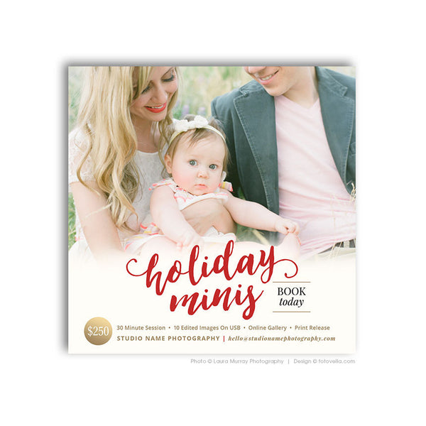 Holiday Mini Session Marketing Card - Christmas Mini Session Marketing Card - HOLIDAY JOY 1 - 1578