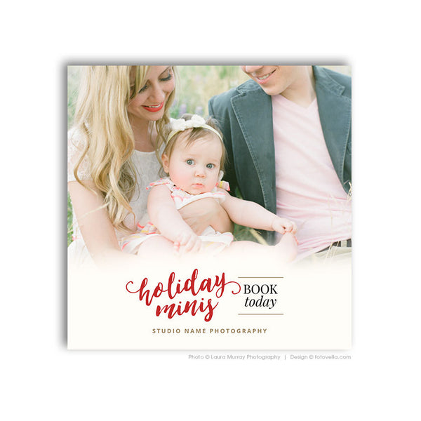 Holiday Mini Session Marketing Card - Christmas Mini Session Marketing Card - HOLIDAY JOY 1 - 1578