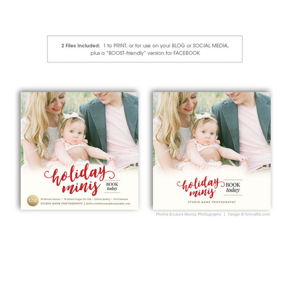 Holiday Mini Session Marketing Card - Christmas Mini Session Marketing Card - HOLIDAY JOY 1 - 1578