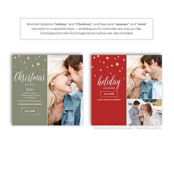 Holiday Mini Session Marketing Board - Christmas Mini Session Marketing Board - HOLIDAY JOY 3 - 1582