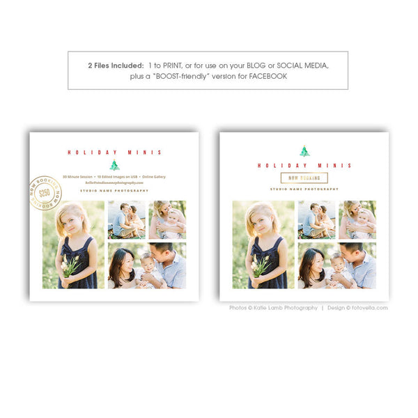 Holiday Mini Session Marketing Board - Digital Marketing Board - MODERN HOLIDAY 1 - 1577