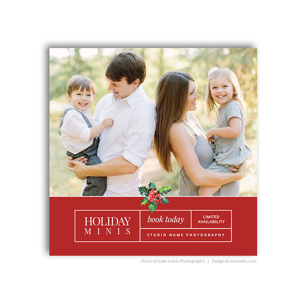 Holiday Mini Session Marketing Board - Digital Marketing Board - MODERN HOLIDAY 2 - 1580