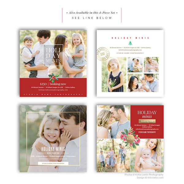 Holiday Mini Session Marketing Board - Christmas Session Digital Marketing Board - MODERN HOLIDAY 3 - 1581