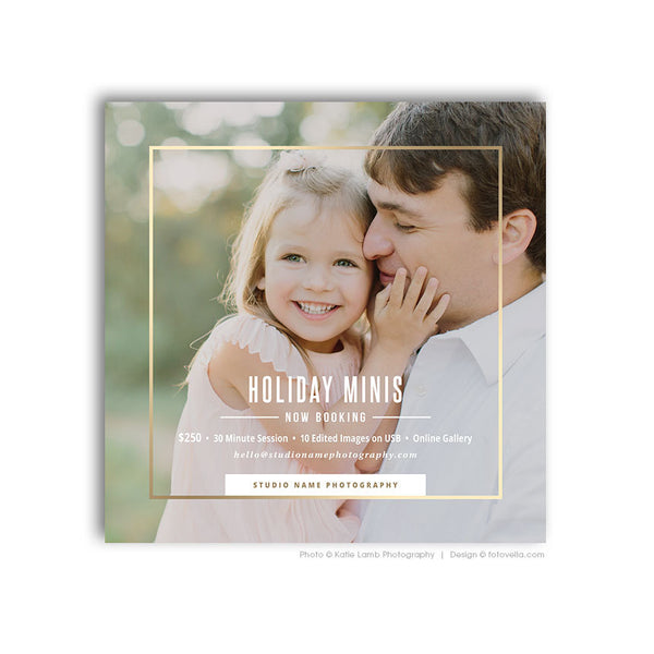 Holiday Mini Session Marketing Board - Christmas Session Digital Marketing Board - MODERN HOLIDAY 4 - 1585