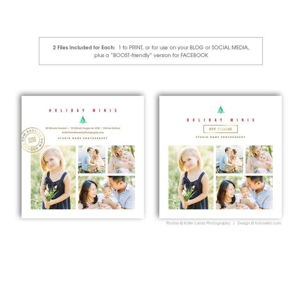 Holiday Marketing Template Bundle for Photographers