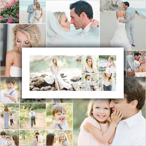 Print Photo Collage Template - Storyboard - 10x20 Collage - 48 Pack For Photographers - STORYLINE - 1539