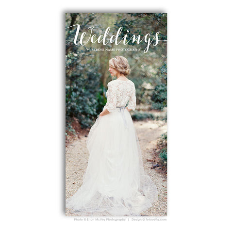 Photography Marketing Card - 4x8 Card - Promo Card Postcard Template - Wedding Photographer - BLISS - 1549