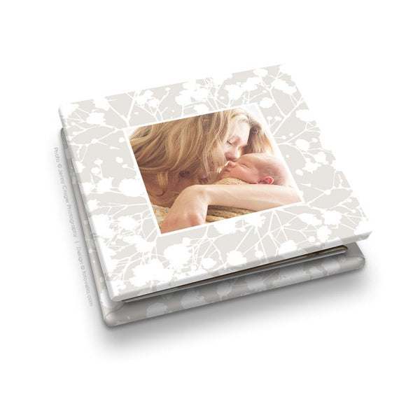 3x3 Mini Accordion Birth Announcement Photo Album Template - For Photographers - BABY BROOKLYN - 1545