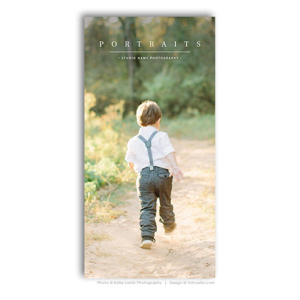 Photography Marketing Card Template - 4x8 Rack Card Template - For Photographers - JOY - 1555