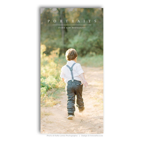 Photography Marketing Card Template - 4x8 Rack Card Template - For Photographers - JOY - 1555