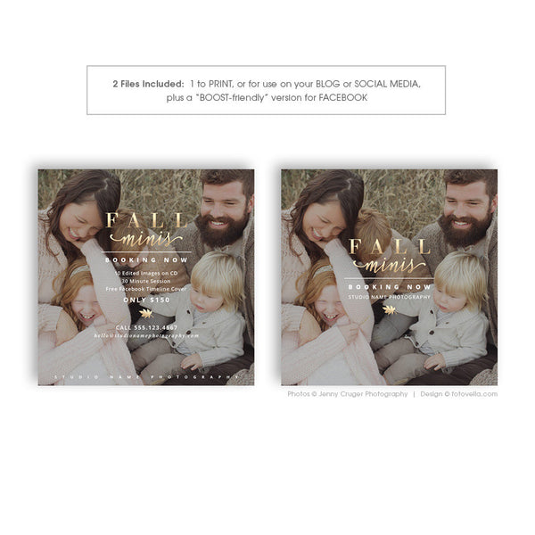 Fall Mini Session Digital Marketing Board Template for Photographers - FALL MODERN MINIS 3 - 1564