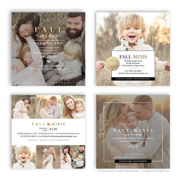 Fotovella Template Collection, 473 Photography Photoshop Template Bundle for Portrait, Newborn, Wedding & Senior Photographers, PSD templates, Facebook, Instagram