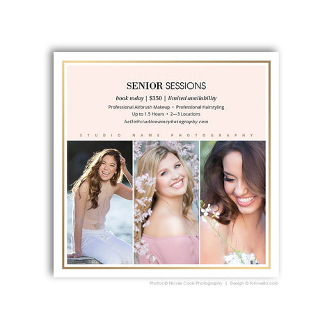 Senior Photography Marketing Template - Digital Marketing Board - Instagram Marketing - MODERN SENIOR 1 - 1569