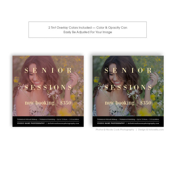 Senior Photography Session Marketing Template - Social Media Marketing Template - MODERN SENIOR 3 - 1571