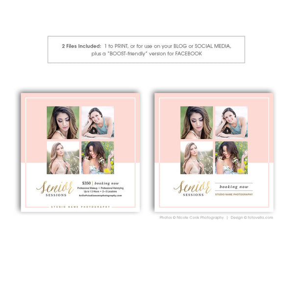 Senior Photography Marketing Template - Digital Marketing Template - SIGNATURE 3 - 1574